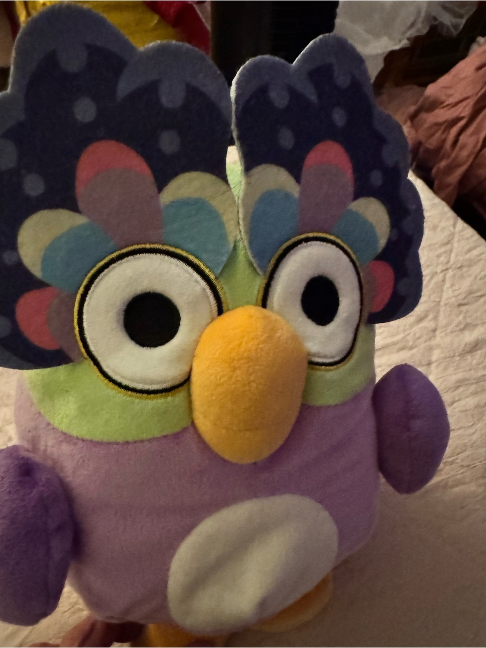 Hasbro Colorful Chattermax Bluey Plush - Purple, Green, Yellow, Blue & Pink